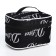Cosmetic bag with lightning, black color