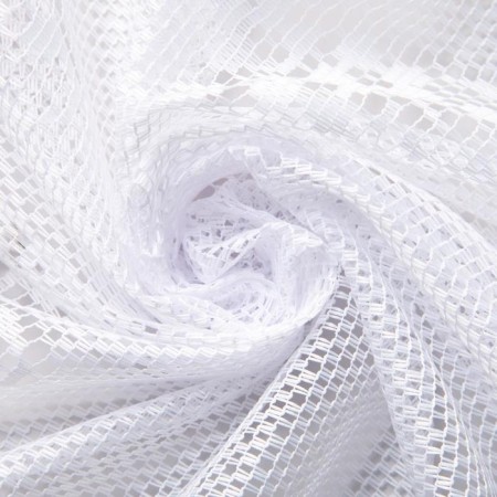 Tulle to the kitchen without curtain tape, 180x165 cm, white color, 100% polyester-3