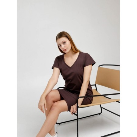 Women's dress, size 56, brown color-6