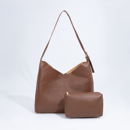 Magnet bag bag, lightning cosmetic bag, brown color