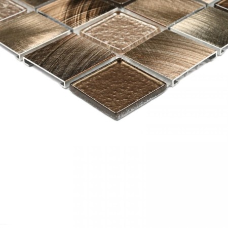 Glass mosaic Bonaparte Titan Bronze, 318x318x4 mm-1