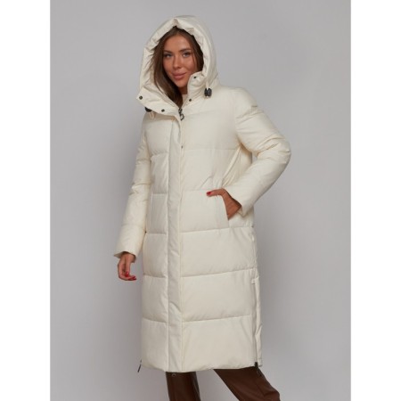 Coat insulated winter female, size 44, color light-beige-4