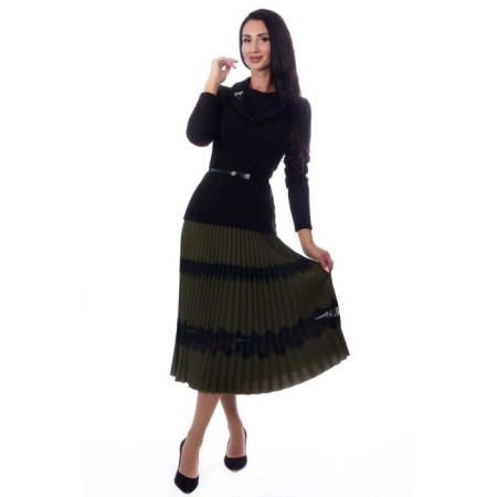 Female skirt, size 42, green color-2
