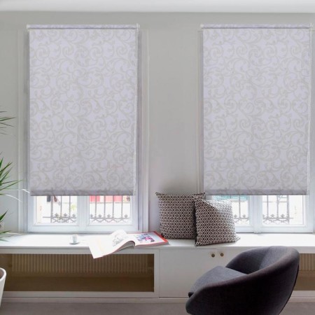 Rolled curtain "Angletter" 60x160 cm, white color-5