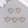 Decor for creativity metal, rhinestones "heart with hearts" gold 1.8x1.5 cm