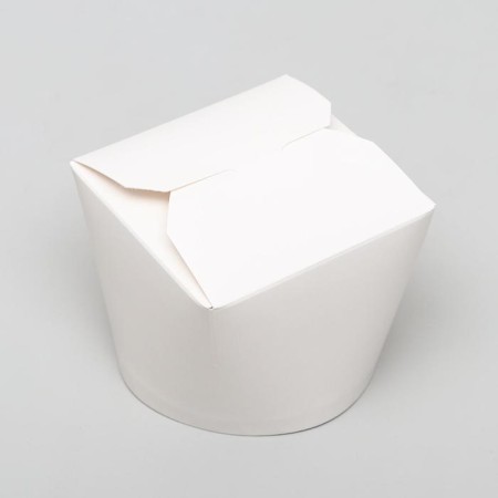 Lapshi container "wok", white, 0.45 liters