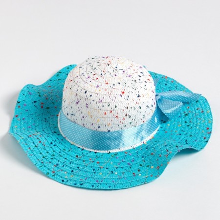 Women's hat, blue color, size 56-58-2
