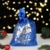 Bag "Gift from Santa Claus", Atlas, with ties, blue, 20x30 cm