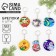Wooden keychain "The best year", a mix of 6 pieces