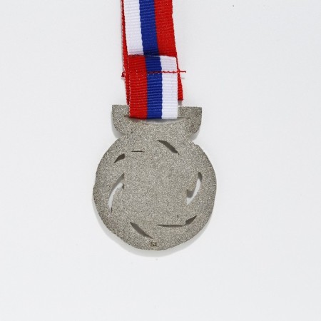 Prize medal 192 diam 4 cm. 2 place. Color ser. With a ribbon-4