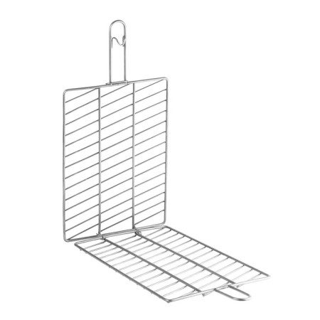 Fish lattice for a tandoor, total H-50 cm, working part 35 x 23 cm, stainless steel-3