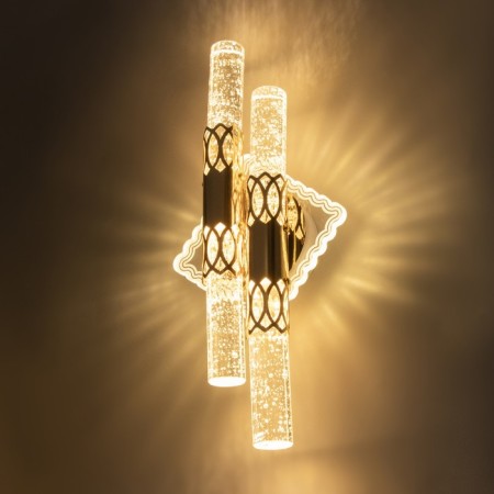 Sconces "Ice" 2xled 3000k gold 37x18x10cm-2