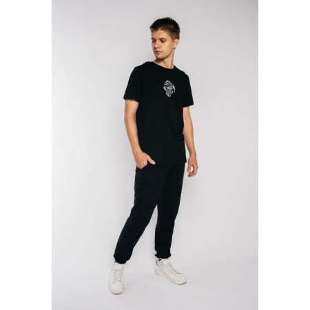 Male T -shirt, size 56, black color