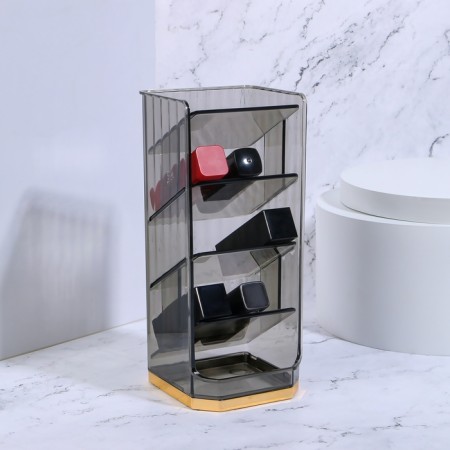 Organizer for storage "Calm", multi -level, 5 sections, 21 × 9 × 8.5 cm, translucent/black color-1