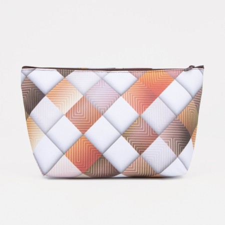 Lightning cosmetic bag, brown/beige color-1