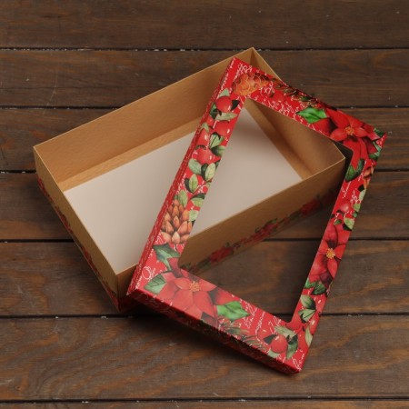 The box is folding, the lid is, with the “New Year miracles” window 30 x 20 x 9 cm-3