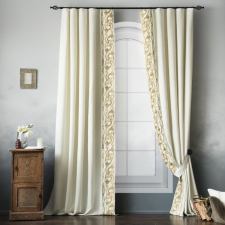 Set of curtains "Valeri", size 200 x 270 cm - 2 pcs, picking - 2 pcs cm, white color-1