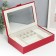 Casket to the leatherette for jewelry "Hamptons" red 5.5x27x18 cm