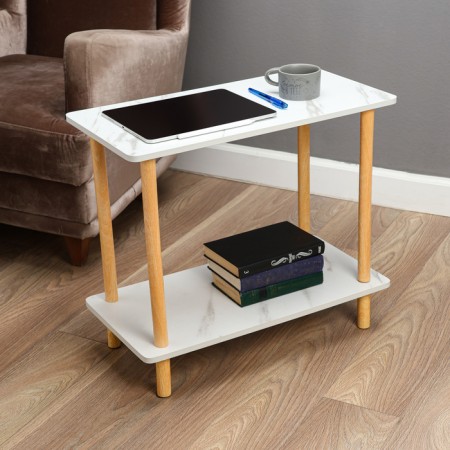 Coffee table, tree, 60x30x53 cm, white