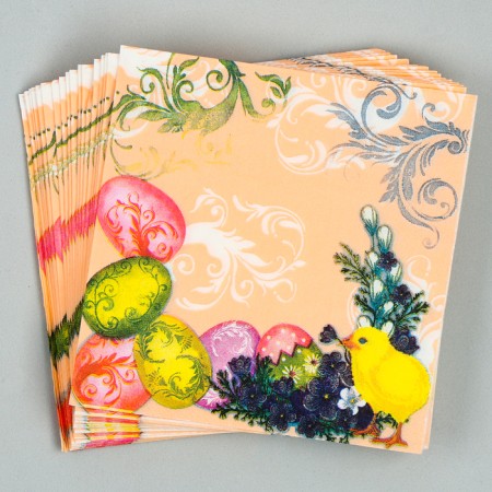Paper napkins "Easter" 25x25 cm, set 20 pcs.