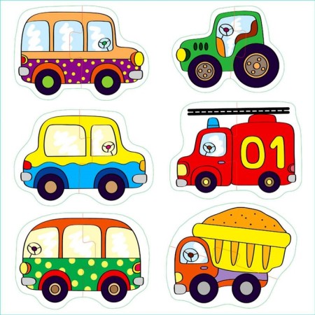Floor Puzzle Mosaic "Machines" (Baby Step) (small)-2