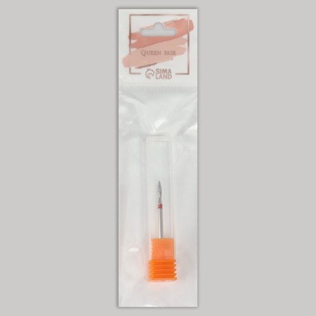 Diamond cutzes for manicure "Flame", small grain, 2.1 × 8 mm, in a plastic case-5