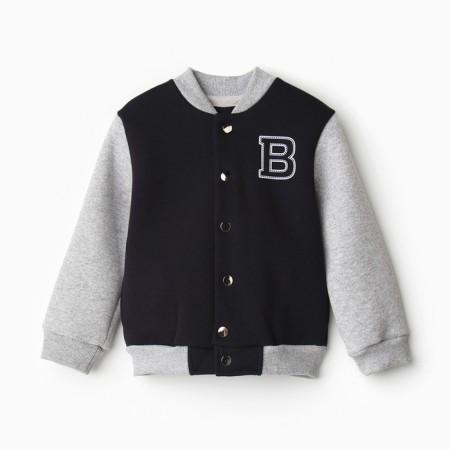 Bombber for a boy, I started the color of dark blue/gray melange, height 86 cm (52)