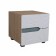 Tumbling bedside Crystable-13 450x430x430 Irish oak/white matte/gray-blue