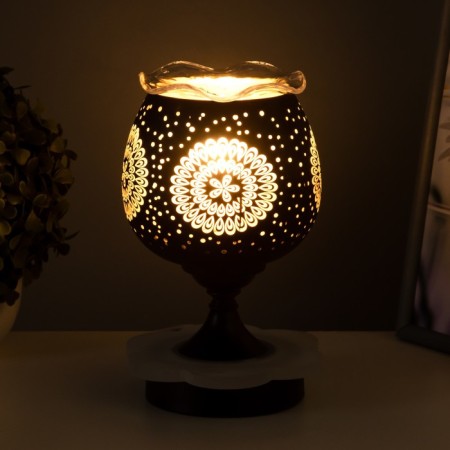 Aroma lace with backlight "Patterns" E14 40W +RGB black 12.5x12.5x23 cm-2