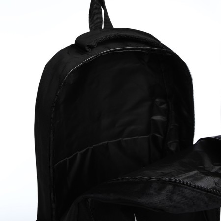 Youth backpack from textiles on lightning, 4 pockets, black/blue color-5