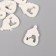 Decor for the creativity of the Polystone "A bottle with a steam locomotive" White set 6 pcs 2x3 cm