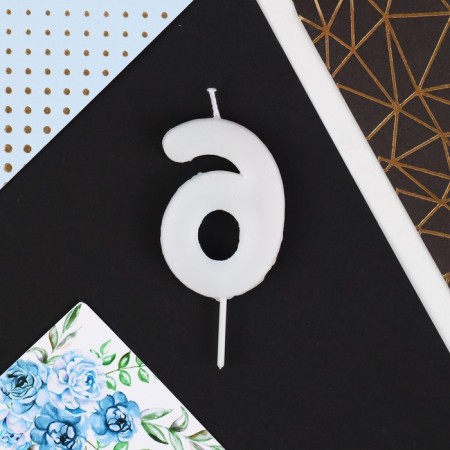 Candle for the cake, number "6", multi -colored, 5.5 x 8 cm.