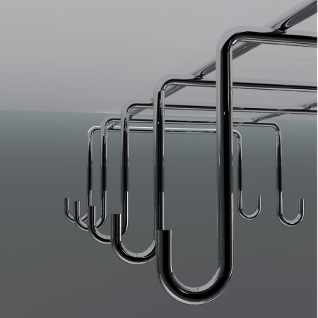 Holder for cups suspended for 10 items, 17 × 24.5 × 10.5 cm, color chromium mirror-6