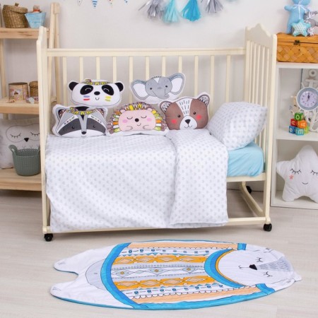 Pillow decorative crumb I am Panda, 40x30 cm, velor, filler 250g/m2-5