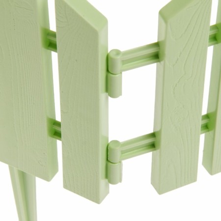 Decorative fence, 25 × 170 cm, 5 sections, plastic, light green, "wonderful garden"-10