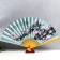 Fan bamboo, textile h = 50 cm "sakura" blue