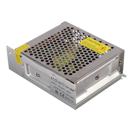 ECOLA power supply for 12 V LED tape, 80 watts, IP20-2