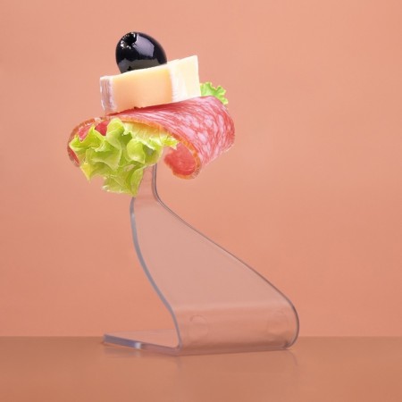 A disposable plastic skewer for Canapes “Peak”, transparent, 15 pcs/unns.-2