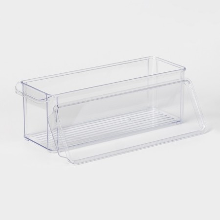A container for a refrigerator with a lid IDEA, 10 × 30 × 10 cm, the color is transparent-1