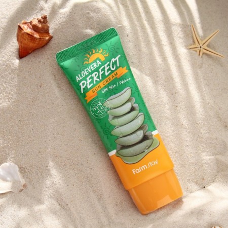 Sunscreen Farmstay Aloe Vera Perfect Sun Cream SPF 50+ / PA +++-1