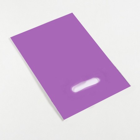 Polyethylene package with a cut handle, purple 20-30 cm, 30 μm-1