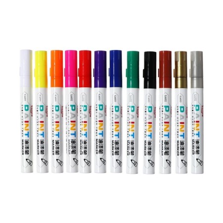 Set marker-painting (varnish), 12 colors, bullet-shaped tip