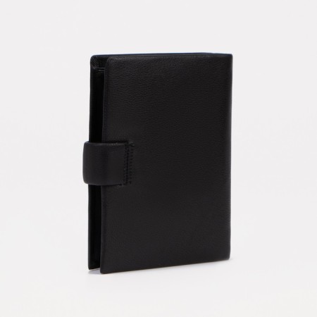 Male purse on the button for auto documents and passports, black color-1