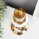 Summary Metal for 1 candle "Crystalics" White with gold 16x9.7x9.7 cm