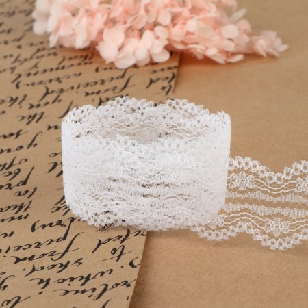 Capricon lace, 35 mm × 10 ± 1 m, white color-2