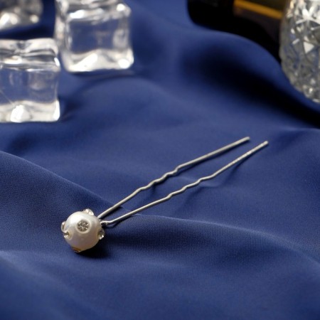 Hair hairpin "Pearl" circle