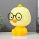Table lamp "Duckling with glasses" E14 3W yellow15x14x21 cm Risalux