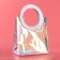 Gift package from PVC, White, Iridiscent, 20 x 18 x 10 cm