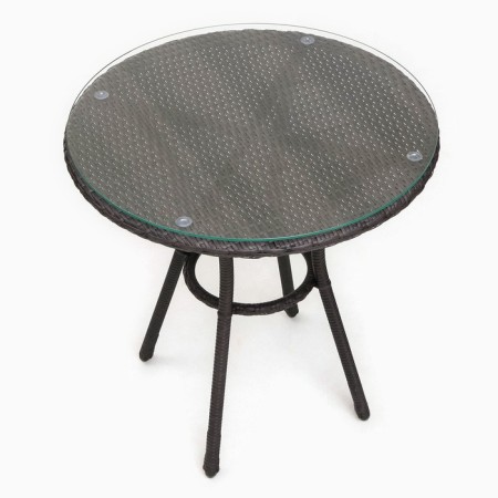 Sadovy table of artificial rattan 72x75cm wenge-1