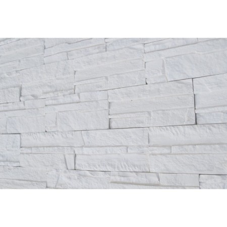 Gypsum tile "Rock" 0.5 sq.m. (26pcs in the set) White, 200x96 mm